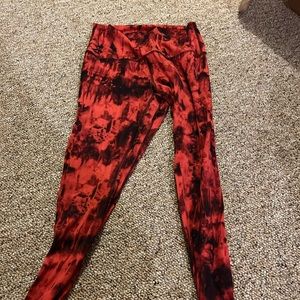 Lulu lemon red dye align leggings